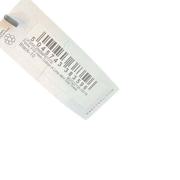 Nasty Gal dress women’s size 6 Black A Line Open Back Mini Slip - Picture 9 of 9